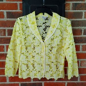 Lilly Pulitzer Vintage Magnolia Eyelet Blazer Size 8 (1067)